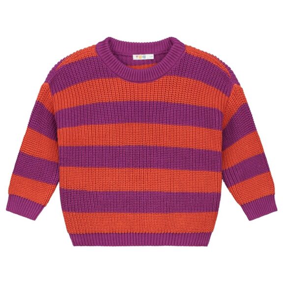 Chunky Sweater NAVY gebreide trui biologisch katoen unisex duurzame kinderkleding