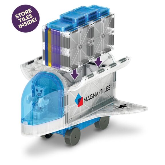 MagnaTiles space 32 pieces magnetische bouwstenen open ended play raket lancering ruimte kosmos