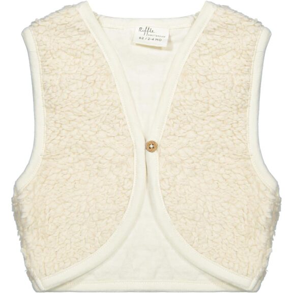 Riffle Amsterdam - Gilet Babou Teddy vest beertje creme beige off-white