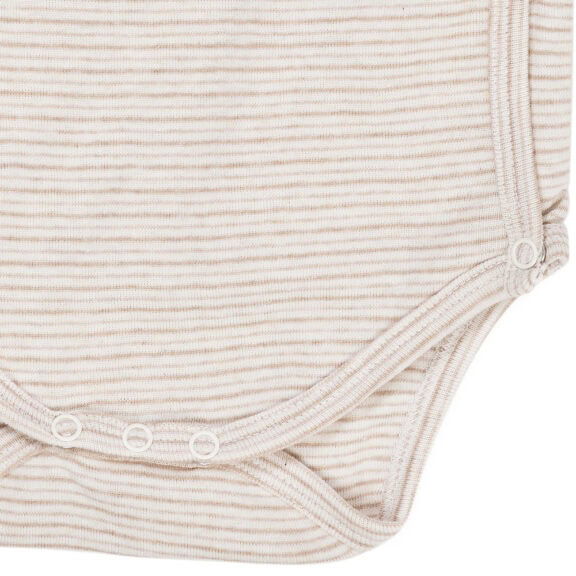 Copenhagen Colors BABY STRIPED WRAP BODY LONG SLEEVE BEIGE STRIPE overslagromper babykleding kraamcadeau streepjes