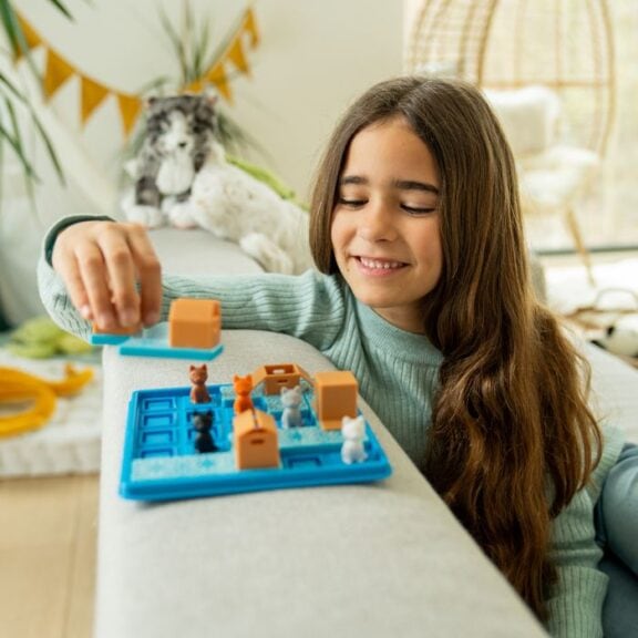 Cats and boxes Smart Games denkspel gezelschapsspel familiespel logica logic poes doos