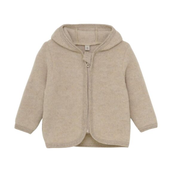 Huttelihut Wolfleece jasje beige engel wol winterjas babykleding kinderkleding winterkleding