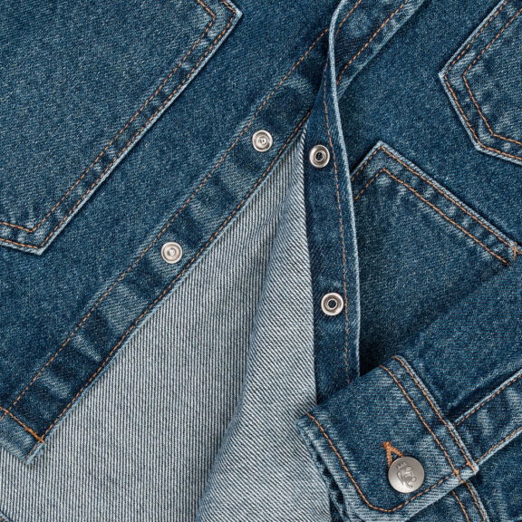 Copenhagen Colors ORGANIC JEANS JACKET INDIGO BLUE WASHED spijkerjas CPH denim jack