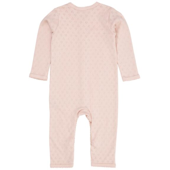 Copenhagen Colors POINTELLE HEART FULL BODY DUSTY ROSE kruippakje babykleding kraamcadeau hartjes
