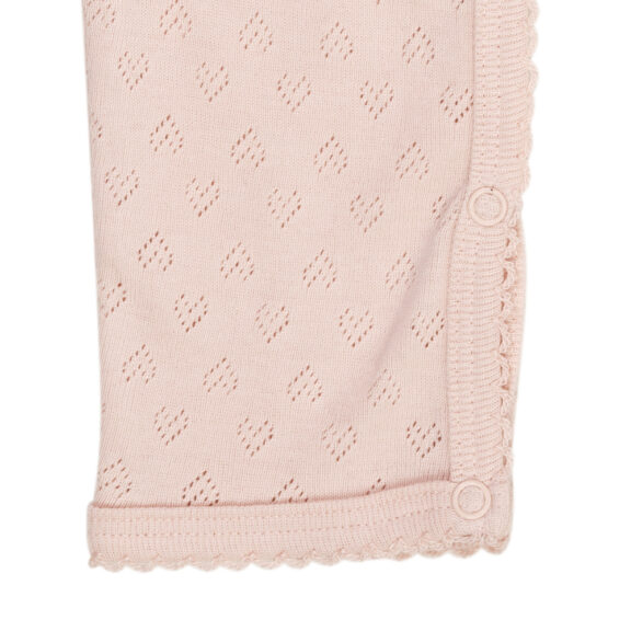 Copenhagen Colors POINTELLE HEART FULL BODY DUSTY ROSE kruippakje babykleding kraamcadeau hartjes