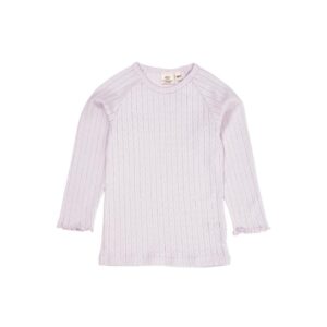 CPH - Pointelle Junior Tee longsleeve broderie lila ruffle t-shirt kinderkleding meisjes