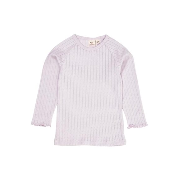 CPH - Pointelle Junior Tee longsleeve broderie lila ruffle t-shirt kinderkleding meisjes