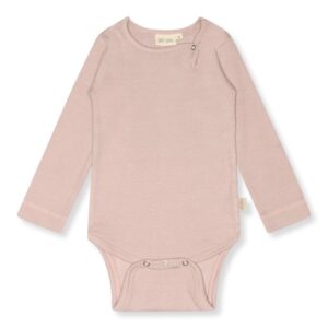 Petit Piao Body L-S Modal - Adobe Rose roze effen romper lange mouw babykleding kraamcadeau