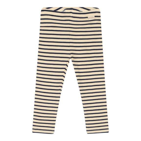 Petit Piao - Legging Indigo stripe geboortepakje unisex rib kraamcadeau boxpakje babykleding gestreept