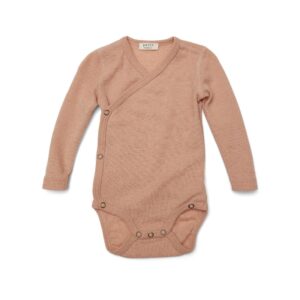 Petit by Basics overslagromper nude merinowol wol merino warmteregulerend zelfreinigend duurzame babykleding winterkleding unisex