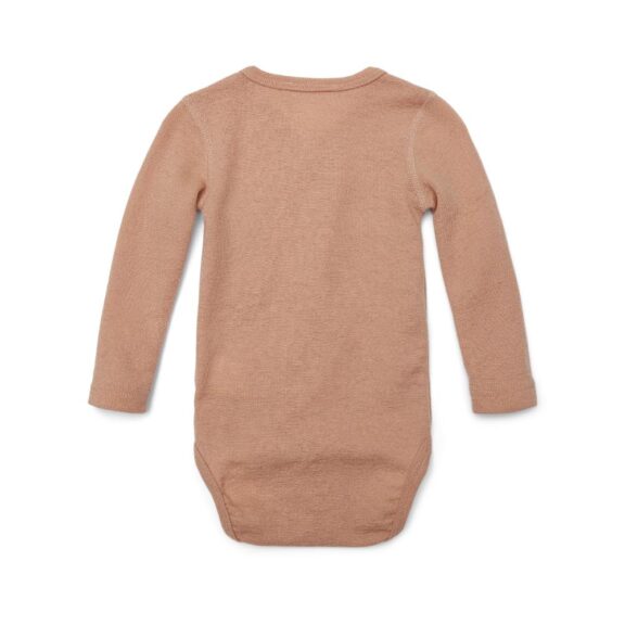 Petit by Basics overslagromper nude merinowol wol merino warmteregulerend zelfreinigend duurzame babykleding winterkleding unisex