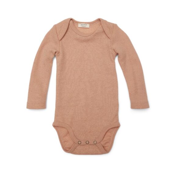 Petit by Basics romper nude merinowol wol merino warmteregulerend zelfreinigend duurzame babykleding winterkleding unisex