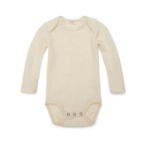 Petit by Basics romper off-white merinowol wol merino warmteregulerend zelfreinigend duurzame babykleding winterkleding unisex