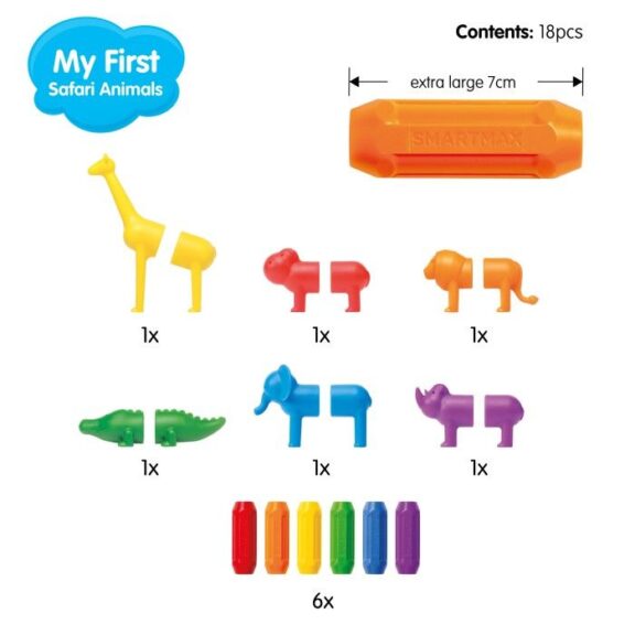 Smartmax My first Safari animals magneten dieren speelgoed baby motorisch
