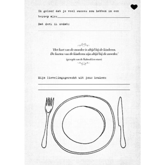 Kosmos - Waarom ik van je hou mama invulboek moederdag cadeautip moeder ma mam