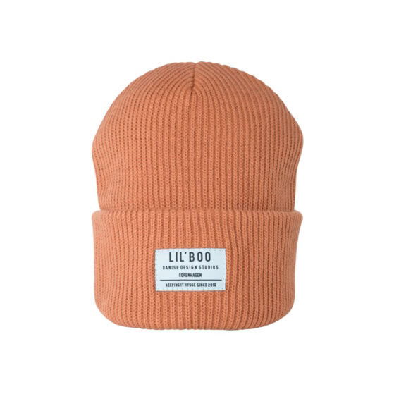 Lil Boo Hygge Beanie - terra Terracotta primary bruin roest muts wintermuts kinderkleding