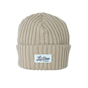 Lil Boo Outdoorsy Wool Beanie - Cornstalk Cornstalk primary zand beige muts kinderkleding winterkleding wintermuts rib