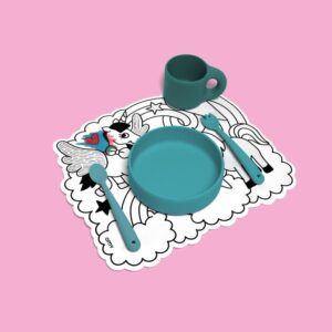 OMY - Kleuren met water - Placemats Lily creatief kleurplaat placemat verven