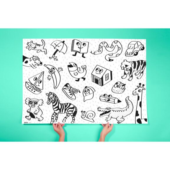 OMY - My first art poster +18M kleuren creatief kleurplaat eerste tekening