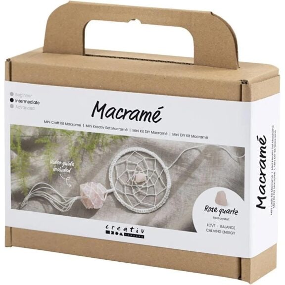 Hobbyset Macramé van Creativ Company, compleet met materialen en instructies voor het maken van prachtige macramé creaties.