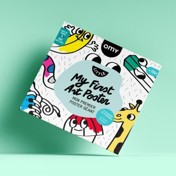OMY - My first art poster +18M kleuren creatief kleurplaat eerste tekening
