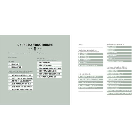 Lantaarn - Speciaal voor mijn kleinkind invulboekje invulboek opa oma