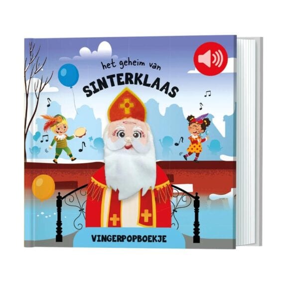 Vingerpop boekje Sinterklaas Sint Nicolaas Goedheiligman cadeau schoencadeau boek prenten piet ozosnel stoomboot