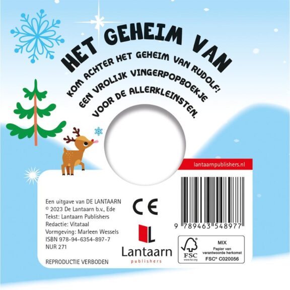 Lantaarn - Vingerpopboekje het geheim van rendier Rudolf - Afbeelding 4