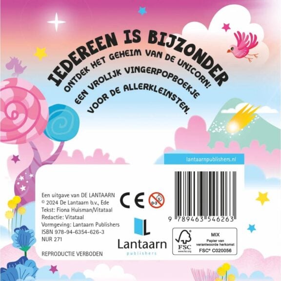 Lantaarn - Vingerpopboekje Unicorns