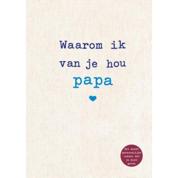 Kosmos - Waarom ik van je hou papa invulboekje invulboek vaderdag