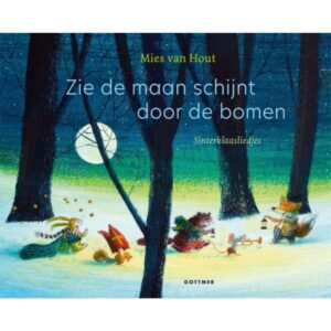 Boekje Zie de maan schijnt door de bomen, een verzameling Sinterklaasliedjes met illustraties om mee te zingen tijdens het Sinterklaasfeest.
