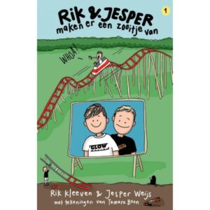 Boek Rik & Jesper maken er een zooitje van, een humoristisch kinderboek vol avonturen en chaos van het duo Rik en Jesper.