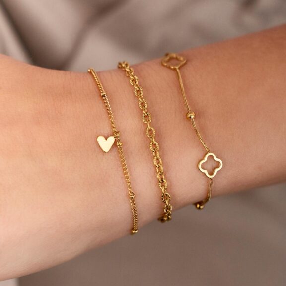 Essentialistics - Bracelet charm tilted heart - Afbeelding 2