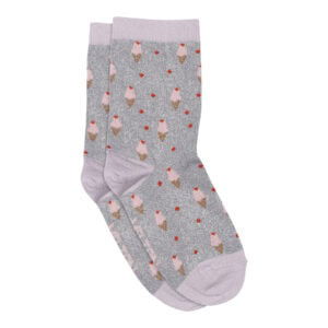 Melton - Ice Cream glitter socks purple