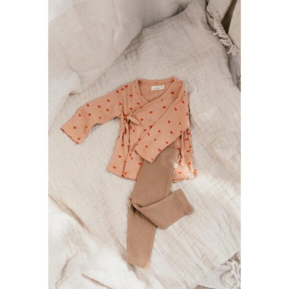 A Tiny Story - Baby t-shirt long sleeve Coral Hearts - Afbeelding 3