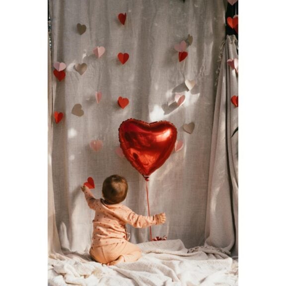 A Tiny Story - Baby t-shirt long sleeve Coral Hearts - Afbeelding 4