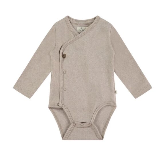 A Tiny Story - Baby romper long sleeve Oatmeal