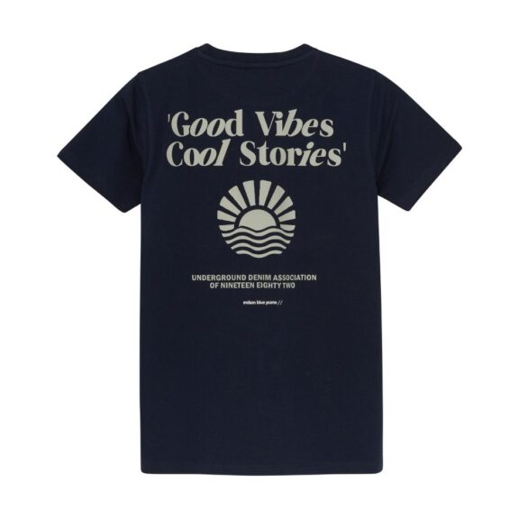 Indian Blue Jeans - T-shirt Backprint Navy - Afbeelding 2