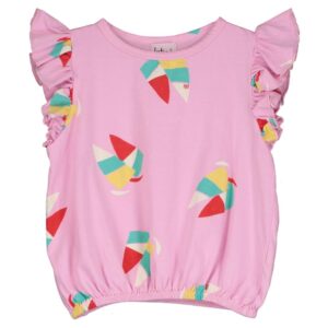 Lötiekids - Ruffle Sleeve top Windsurf