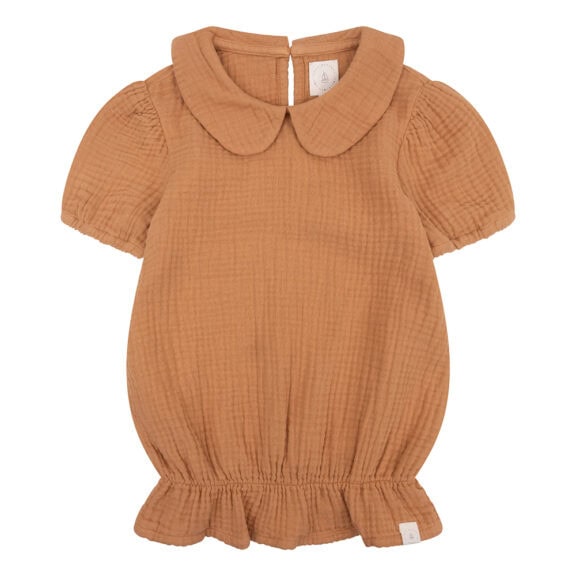 Navy Natural - Belle Blouse Biscuit