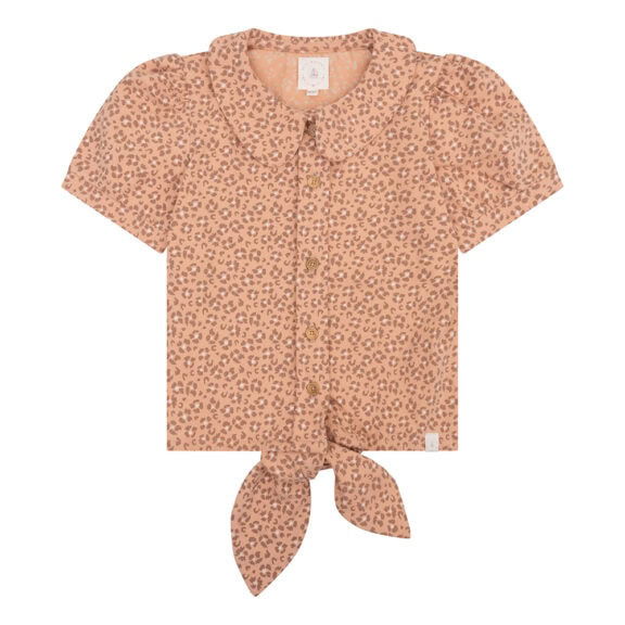 Navy Natural - Faye Blouse Leopard