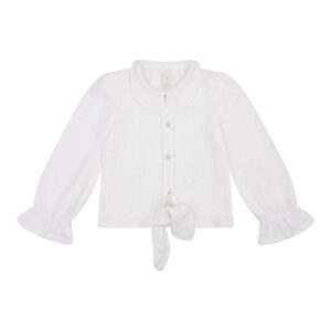 Navy Natural - Faye Broderie Blouse White