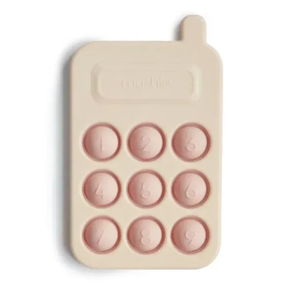 Mushie - Sensorische telefoon (blush)