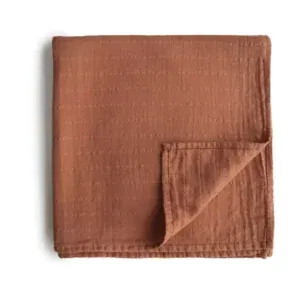 Mushie - Swaddle 120x120 Auburn