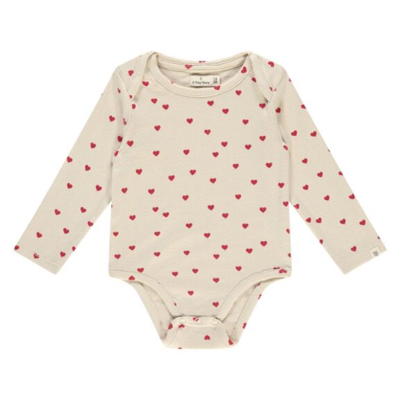 A Tiny Story - Baby romper long sleeve Hearts