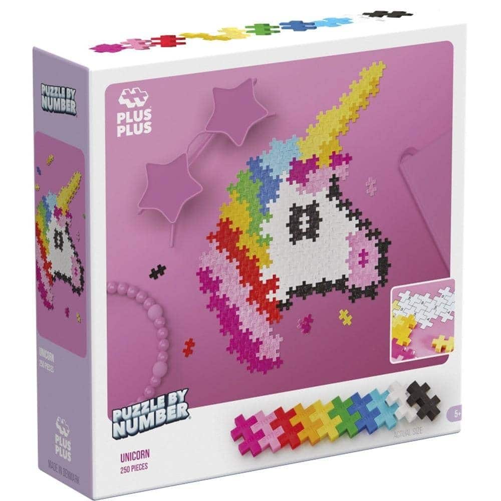Plus-Plus - Puzzle by Number Eenhoorn 250 stuks - Afbeelding 6