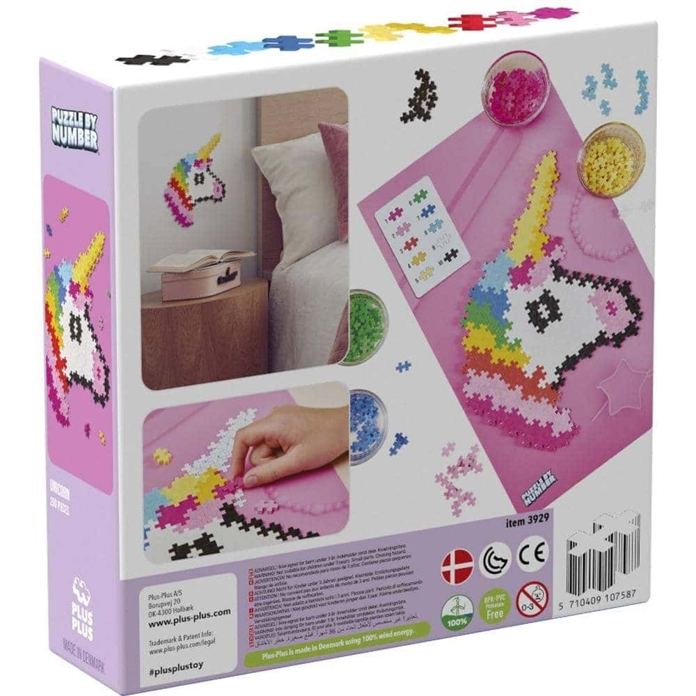 Plus-Plus - Puzzle by Number Eenhoorn 250 stuks - Afbeelding 7