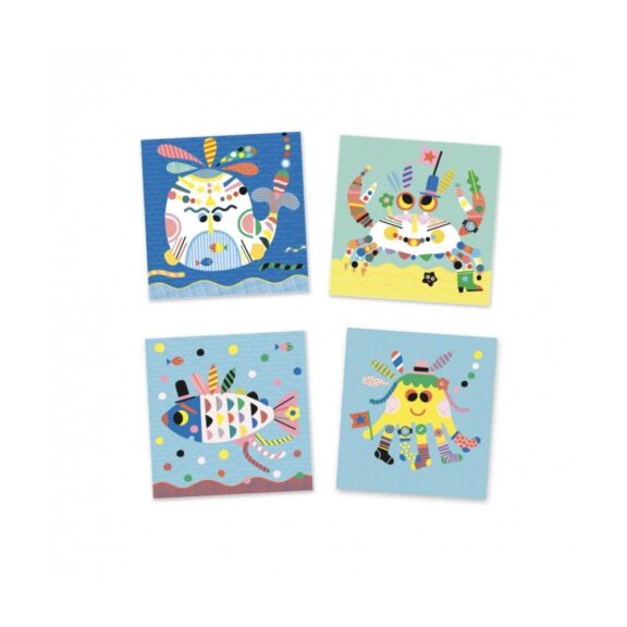 Djeco - Knutselset creëren met stickers - Zeedieren - Afbeelding 2