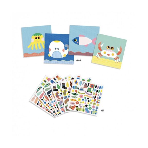 Djeco - Knutselset creëren met stickers - Zeedieren - Afbeelding 3