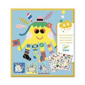 Djeco - Knutselset creëren met stickers - Zeedieren